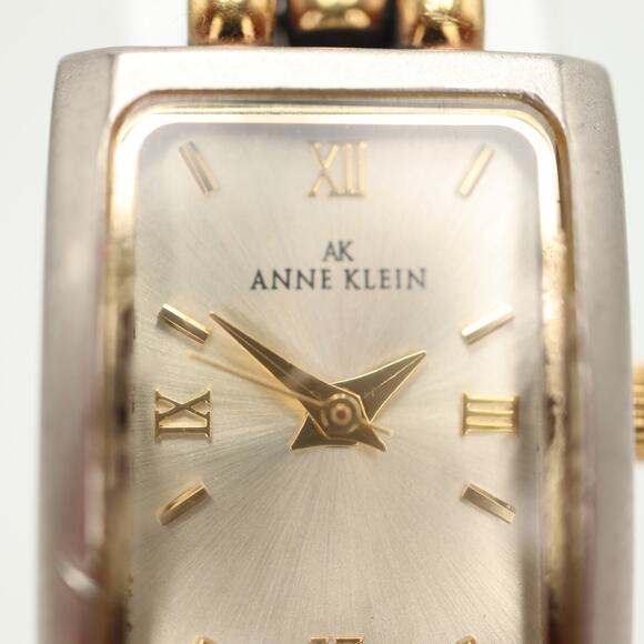 Anne Klein Womens Two Tone Watch 16mm Rectangle Metal Bracelet with New Battery - Picture 7 of 16